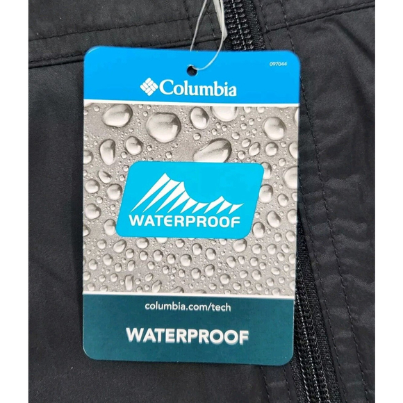 Columbia Boys Glennaker Rain Jacket Medium 10/12 Black Full Zip Waterproof NWT - Picture 3 of 8